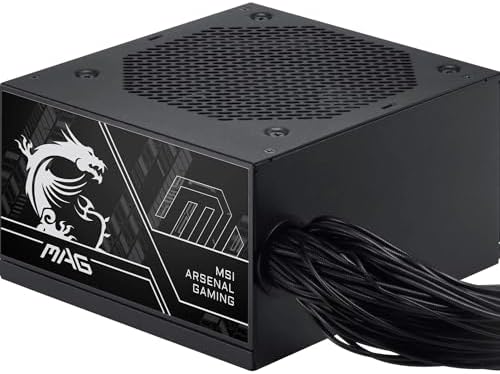 Pro MAG A750BN PCIE5 III Alimentazione PC, 750 W, ATX, 80 Plus Bronzo, ATX 3.1, Compatibile GPU PCIe 5.1, Connettore nativo 12V-2x6 Bicolore, Cavi goffrati