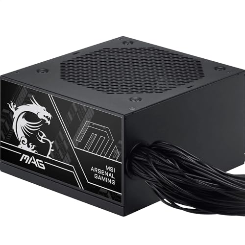 Pro mag A750BN PCIE5 III - Fuente de alimentación para PC, 750 W, ATX, 80 Plus Bronce, ATX 3.1, Compatible con GPU PCIe 5.1, Conector Nativo 12 V-2 x6 Bicolor, Cables repujados