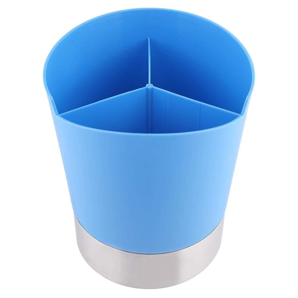 Kitchen Utensil Holders, Cutlery Organiser 3 Compartments Plastic Utensil Caddy Kitchen Utensils Rack for Chopsticks, Fork, Spoon