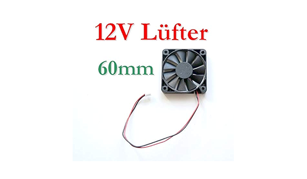 1 x 12 V Ventilador Refrigerador Fan 60 mm x 60 mm: Amazon.es ...