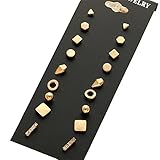 Gmai 9 Pairs/set Brincos Crystal Punk Geometric Ear Stud Earrings Piercing Gold Fashion Earring For Women