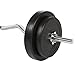 Best Choice Products 55lb 1in EZ Curl Bar Barbell Weight Set w/ 2 Lock Clamp Collars, 4 Plates - Silver/Black