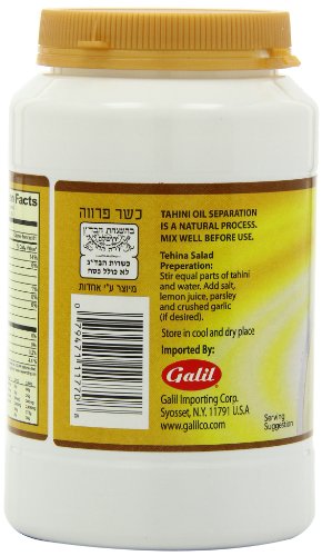 LiOR Tahini, All Natural 100% Pure Ground Sesame, 16-Ounce Jars