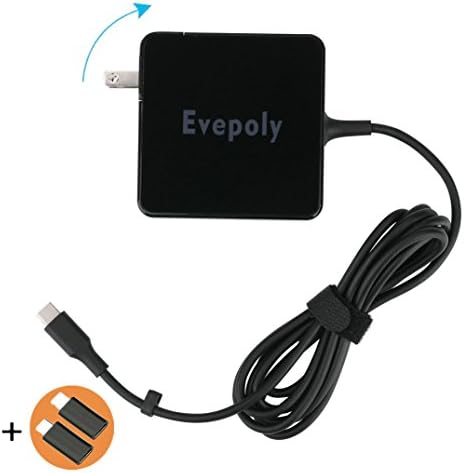 Evepoly 65W Type C Wall Charger with Quick Charge 3.1 Special for Lenovo Yoga 910/Yoga5 Pro