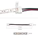 5050 4 Pin RGB LED Light Strip Connector Kit Waterproof with 10mm PBC LED Strip Jumper Connectors, 2 Way LED RGB Splitter Cable, RGB Extension Cable, LED Light Strip Clips, Gapless Connectors
