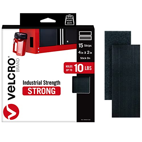 VELCRO Brand Heavy Duty Strips with Adhesive 15 Sets Industrial