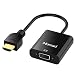 Moread HDMI to VGA Adapter with Audio, Gold-Plated Active HDMI to VGA Adapter (Male to Female) with Micro USB & 3.5mm Audio Cable Compatible with PS4, MacBook Pro, Mac Mini, Apple TV - Black primary