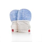 goumimitts - smart, stay on baby mittens - 1 pack (S/M sketch blue)