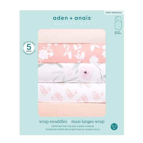 aden + anais Essentials Easy Wrap Swaddle, Cotton Knit Baby Wrap