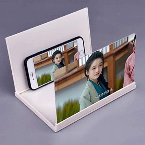 ASDDD Phone Screen Expanders & Magnifiers Screen Magnifier, Mobile Phone with Foldable Stand 3D Movie Video Amplifier All Other Smartphones (Color : White)