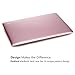 ZINMARK 11 Inch Laptop Case Cover, Compatible with 11.6 Inch MacBook Air A1370 / A1465, Plastic Folio Hard Cover Case - Rose Gold