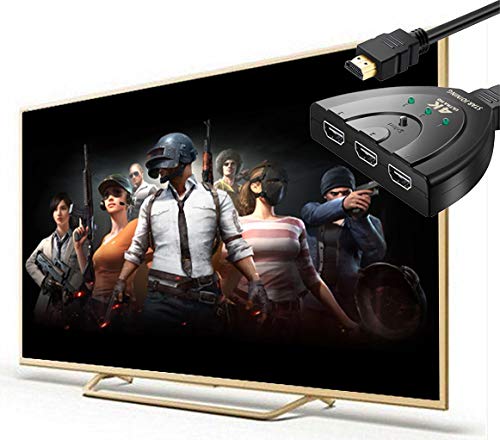 HDMI Switch-STARJOINING HDMI Splitter/Hub/Switcher(3 In 1 Out)-Supports 4K 1080 HD Plug and Play for HDTV PC Projector PS3 PS4 Xbox One, Blu-ray Player and More