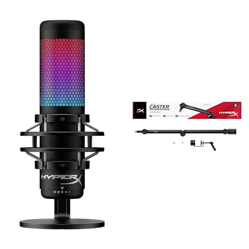 Bundle of HyperX QuadCast S RGB USB Condenser Microphone with