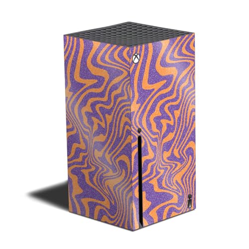 Glossy Glitter Gaming Skin Compatible with Xbox Series X - Jitter Zebra - Premi…
