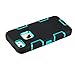 iPhone 5S Case, Elegant Choise Shock Absorbing Case, Rubber Combo Hybrid Impact Silicone Armor Hard Case Cover for Apple iPhone 5S (C-Blue/Black)
