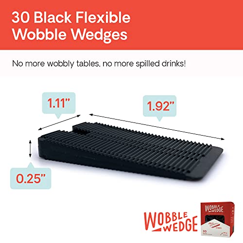 Wobble Wedges Flexible Plastic Shims, 30 Pack MADE IN USA Multi