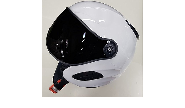 Amazon.es: Casco Abe Esquí Mivida blanco con visera negro Talla XL
