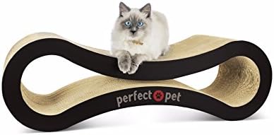 Perfect Pet Cat Scratcher Lounge - Matte Black Finish - Catnip Included