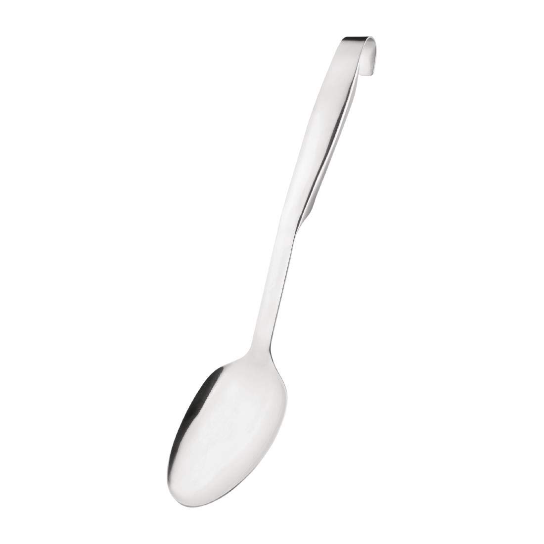 Vogue Stainless Steel Serving Spoon, Length: 355mm / 14 1/5 inch, Dishwasher Safe, Cool to Touch Reflective Handle, Hooked Handle for Storage, Commercial Restaurant or Home Kitchen Use | CY401