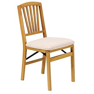 Amazon.com - Stakmore Slat-Back Wood Folding Chairs w ...