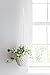 Mkono Macrame Plant Hanger Crochet Hanging Planter Indoor Outdoor Basket with Wooden Beads, 34 Inch