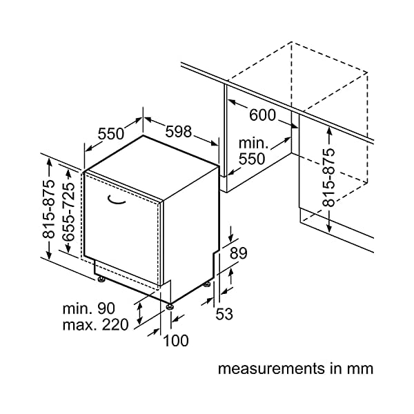 Bosch-Serie-2-Integrated-Dishwasher Bosch SMV2ITX18G Serie 2 Fully Integrated Dishwasher with 12 place settings, Home Connect, ExtraDry, InfoLight and…