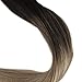 Full Shine 18 Inch Tape in Human Hair Extensions Balayage Hair Extensions Black Roots Color 1B Fading to 8 and 22 Light Blonde Tape in Hair Extensions 20 Pcs Adhesive Tape in Hair Extensions 50 Grams