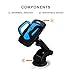 LilBit Car Phone Mount, Universal Long Arm Windshield Mobile Phone Cradle with Suction Cup for 3.5-6.5 inch Smartphone GPS, Black and Blue