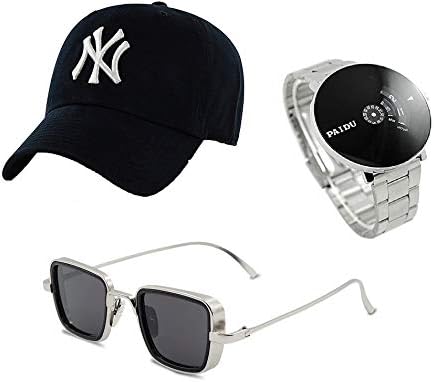 SELLORIA Boy’s Combo Pack of Black Analogue Stainless Steel Watch with Sunglass (Black) SELLORIA Boy’s Combo Pack of Black Analogue Stainless Steel Watch with Sunglass (Black)