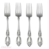 Oneida Louisiana Fine Flatware Set, 18/8 Stainless, Set of 4 Dinner Forks