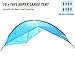 Oileus Super Big Canopy Tent with Sand Bags - Easy up Beach Tent Sun Shelter and Lightweight Sun Shade Tarp for Camping Family Picnic, Waterproof and Windproof, Blue, 16 × 16Ft