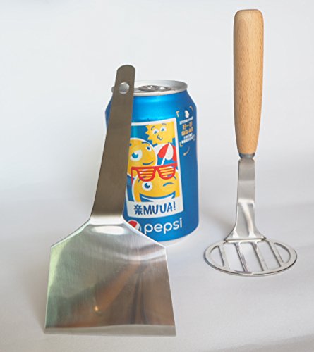 Tenta Kitchen Small Stainless Steel Egg Spatula Fish Turner Flipper Scraper (7"x2.75")
