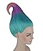 Halloween Party Online Troll Wig, Tri-Colors Adult HW-281