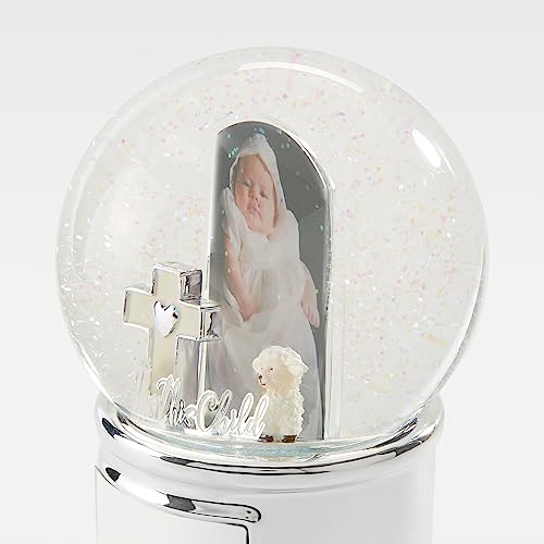 THINGS REMEMBERED Engraved Bless This New Baby Photo Musical Snow Globe