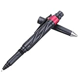 iRainy Waterproof LED Aircraft Aluminum Tactical Pen for Self Defense – Black