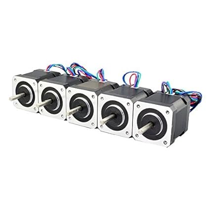 STEPPERONLINE 5PCS Nema 17 Stepper Motor Bipolar 2A 84oz.in 48mm 4-lead