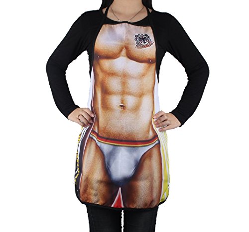 STLY 1 Piece Funny BBQ Aprons Sexy Rude Barbecue Cooking Kitchen Baking Crafting Gardening Apron (Deutschland)