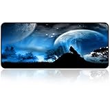 Large Gaming Mouse Pad with Edge Stitching|Extended XXL Size, Heavy|Thick, Comfy, Waterproof & Foldable Mat for Desktop, Laptop,Keyboard, 31.5