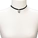 Alpenflüstern Traditional Velvet Choker Rhinestone Edelweiss small, Ladies costume jewelry, bavarian necklace close-fitting, elastic narrow choker for Dirndl, Leather trouser, Oktoberfest (black)