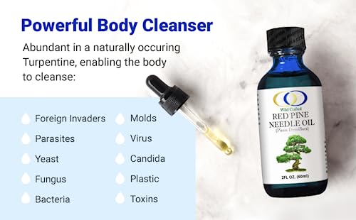 Optimally Organic Red Pine Needle Oil 2oz - Daily Drops for Extreme Immune Support - BioActive Cell & DNA Support - 1290 Drops - 3 to 7 Drops Per Dose -Vegan Body Cleanse - Longevity Oil