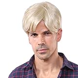 Starcourtyard Blonde Short Wigs Men Halloween Wig Trump Wig Man Male Blonde Wig