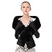 Dikoaina Women's Winter Fake Faux Fur Scarf Wrap Collar Shawl Shrug