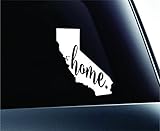 #3 Home California State Sacramento Silhouette Symbol Sticker Decal Car Truck Window Computer Laptop (White)