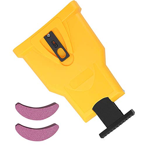 Wadoy Chainsaw Teeth Sharpener, Portable Electric Chain Saw Blade Sharpener, Fast Sharpening Stone Grinder Tools, Fits 14/16/18/20 Inch Two Holes Chain Saw Bar, with 2 Chainsaw Sharpener Stone