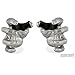 Guitar Grip Studios 2 Pack Left and Right Hand Metal Mayhem Metallic Silver Guitar Hangers