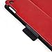 Bear Motion Case for Apple iPad Air 2 (iPad 6) - Luxury Top Layer Buffalo Hide Vintage Leather Case for Apple iPad Air 2 Support Smart Cover Function (iPad Air 2, Curve Black/Red)