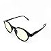J+S Blue Light Blocking Glasses for Women Men | Anti Eyestrain Headache Glare 400UV from Computer/Gaming/TV/Phones (Mana LCD lens - Round | Black Frame)