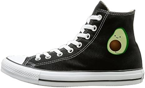 Shenigon Funny Avocado Canvas Shoes High Top Sport Black Sneakers Unisex Style 39