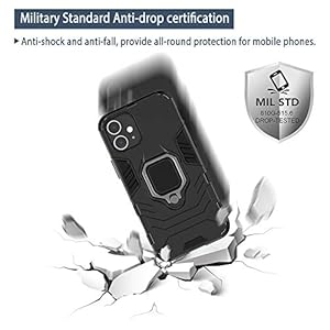 TANYO Custodia per cellulare + pellicola proteggi schermo per OPPO Reno4 Z 5G, in TPU/PC resistente agli urti [staffa a… - immagine 4