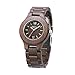 MEKU Womens Wood Watch Natural Sandalwood Handmade Watch for Lady Valentine Gift Chocolate
